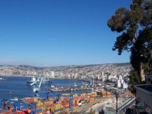 Blick über den Hafen von Valparaiso