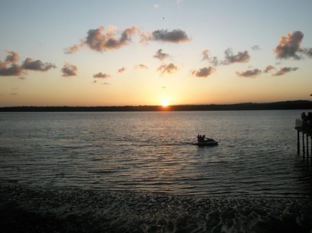 Sonnenuntregnag an der Lagoa Mundau