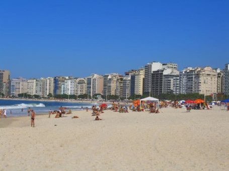 Blick über die Copacabana in Rio de Janeiro