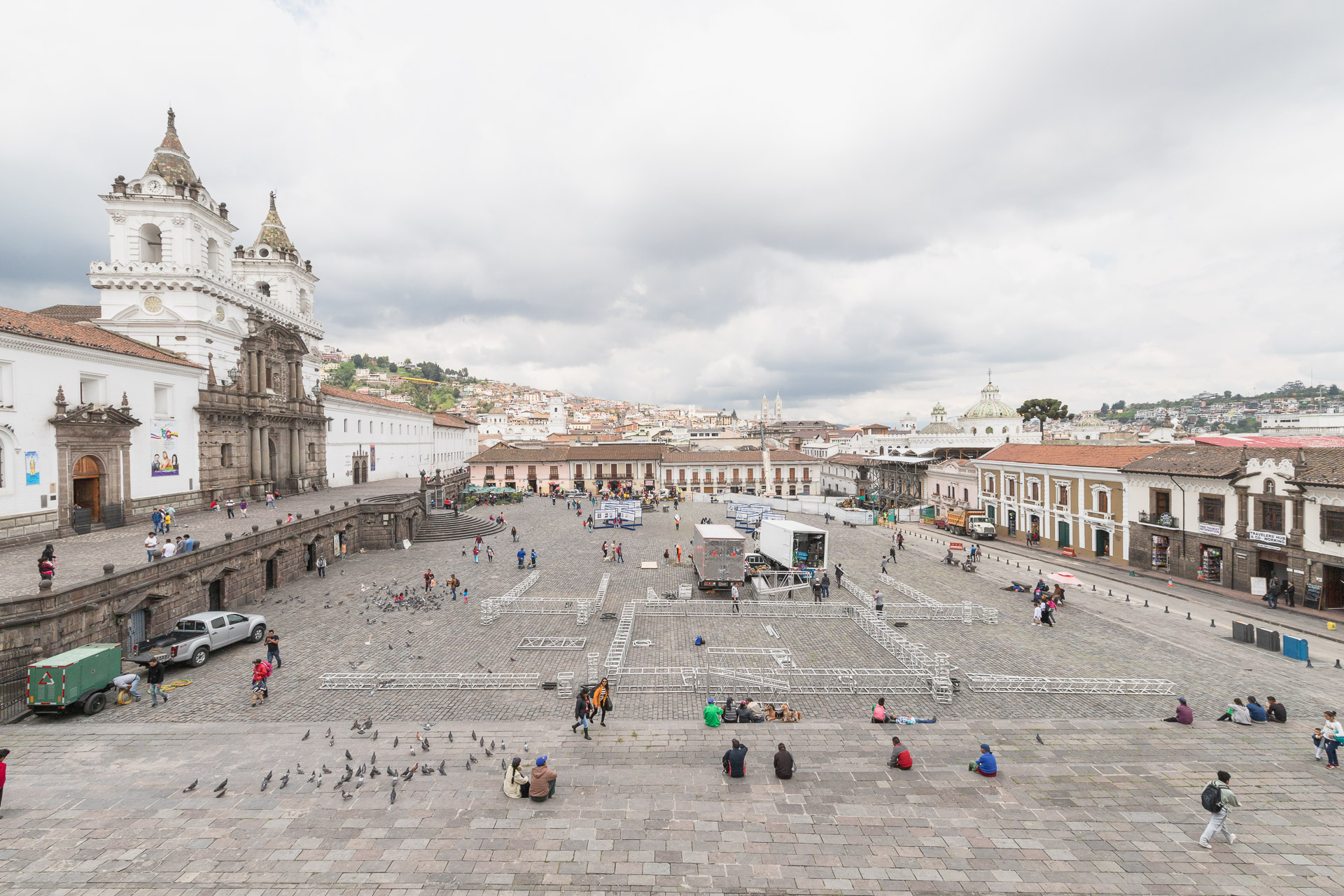 Blick über das historische Zentrum von Quito