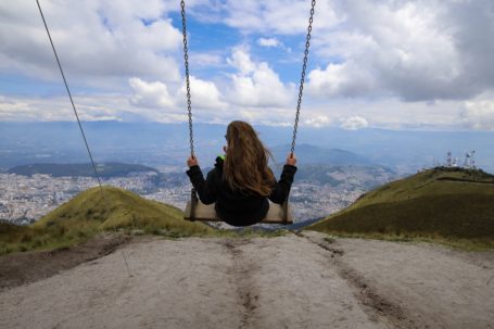 Schaukeln auf dem Pichincha, hoch über Quito