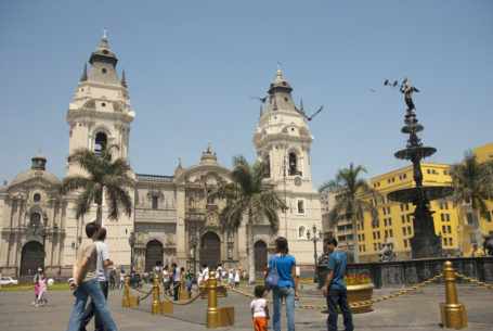 Die Plaza de Armas in Lima, Peru